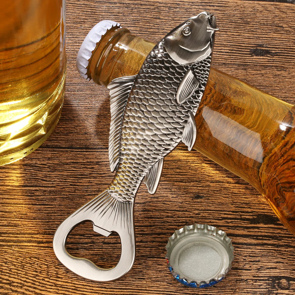 Karpfen Fisch Flaschenöffner – Metall Angel Design Geschenk für Männer Kaufschwan®