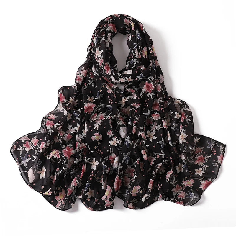 Sommer Boho Chiffon Hijab – Leopard & Aquarell Muster | Ultraleichter Atmungsaktiver Muslimischer Schal für Strand & Reisen Kaufschwan®