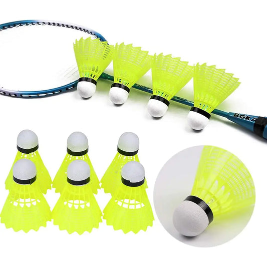 3/6 Stück Langlebige Gelbe Nylon Federbälle – Trainings Federbälle für Indoor & Outdoor Badminton Kaufschwan®