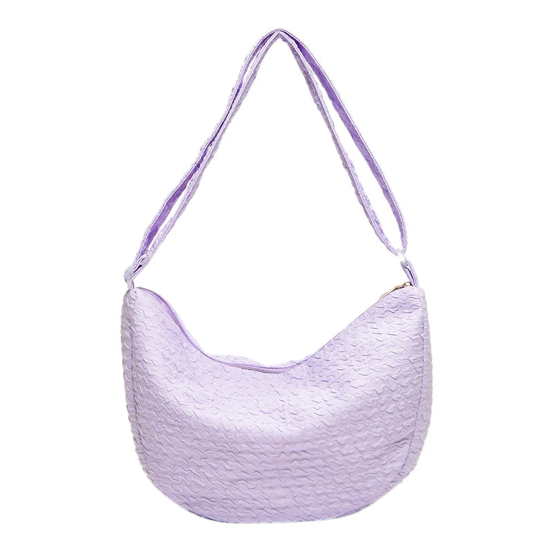 Damen Crescent Schultertasche – Trendige Hobo Crossbody Tasche mit Verstellbarem Riemen | Alltag, Reisen & Shopping Kaufschwan® Lila
