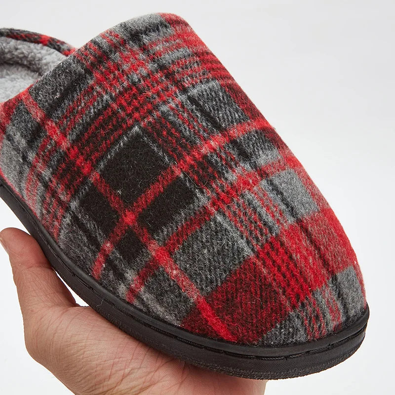 Herren Plüsch Hausschuhe | Bequeme Memory Foam Schuhe | Winter Warm & Weich Schlafzimmer Hausschuhe Kaufschwan®