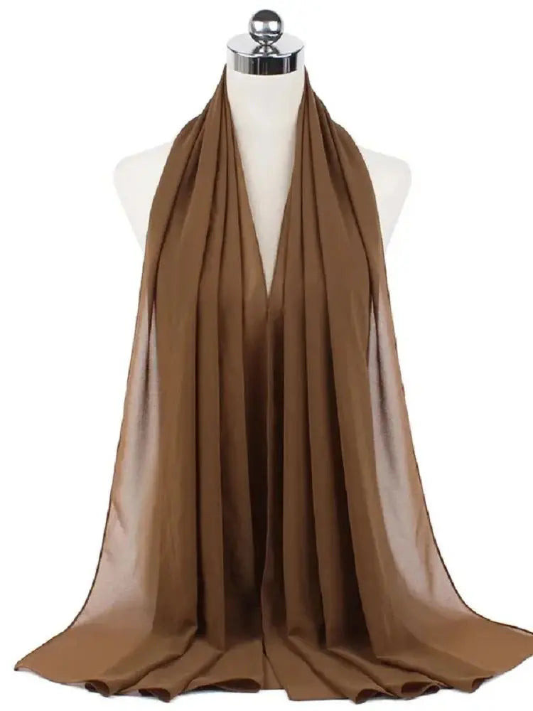 Damen Hijab aus Chiffon – Sofort Tragbares Kopftuch | Einfarbiger Instant Hijab Schal, Arabischer Wrap & Islamischer Schal