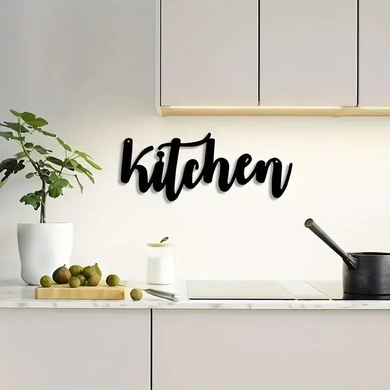 Küchen Schriftzug Metall Wanddeko – Retro Ästhetisches Hängeschild Kaufschwan®