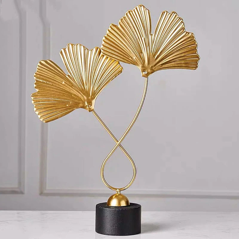 Kreative Ginkgo-Blatt Statue – Schmiedeeiserne Desktop Kunstskulptur als Dekoration und Einzugsgeschenk Kaufschwan®
