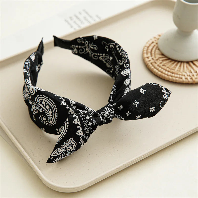 Bandana Haarreif mit Schleife – Geknotetes Turban-Haarreif für Damen & Mädchen