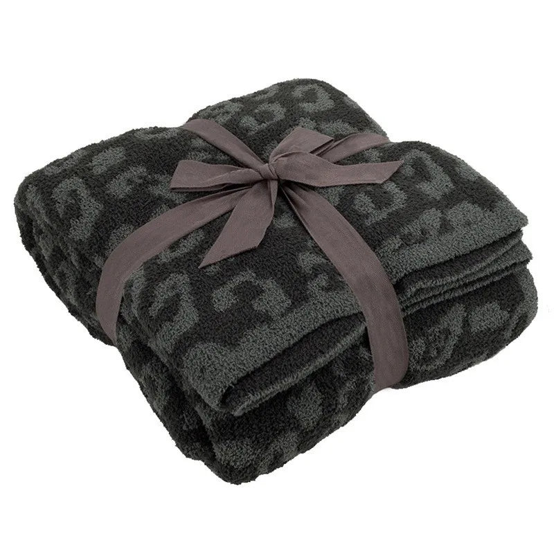 Superweiche Leopardendruck Gestrickte Fleece-Decke – Warme, leichte Sofa-Nickerchen-Decke Kaufschwan® Motiv 7 130x180cm