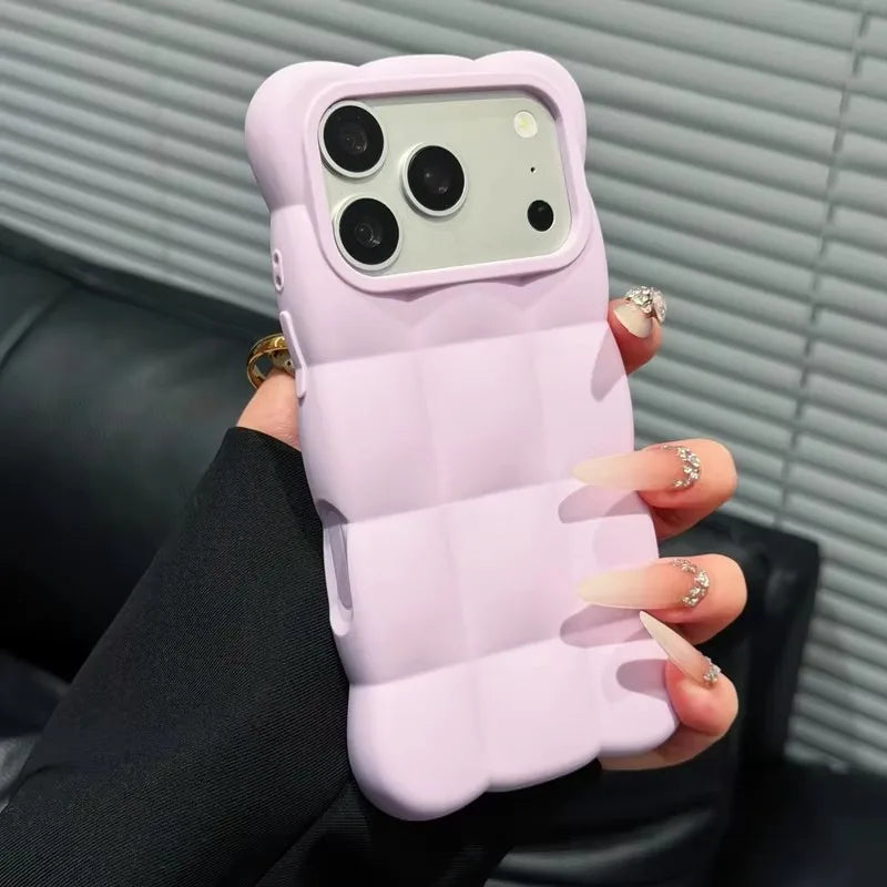 Weiche Silikonhülle in Wolkenform für iPhone 18 Pro & iPhone 18 Pro Max – Stoßfeste Schutzhülle in Bonbonfarben Kaufschwan® Lila iPhone 18 Pro