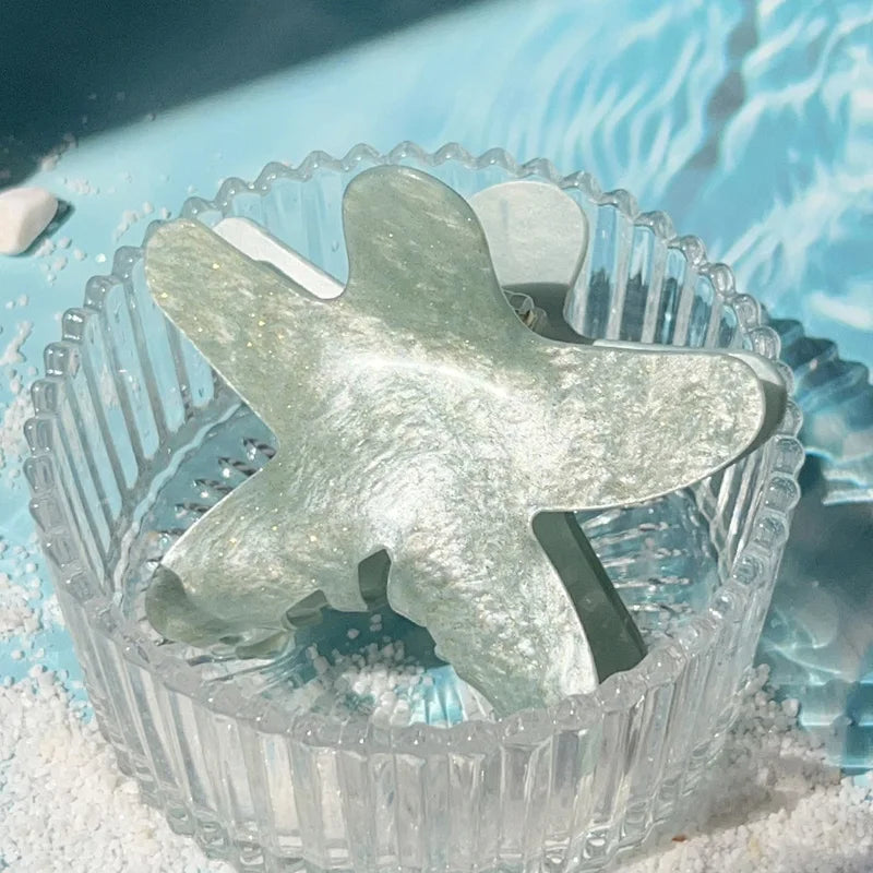 Sommer Seestern Haarklammer – Acrylic Clip Kaufschwan® 1 Stück grün