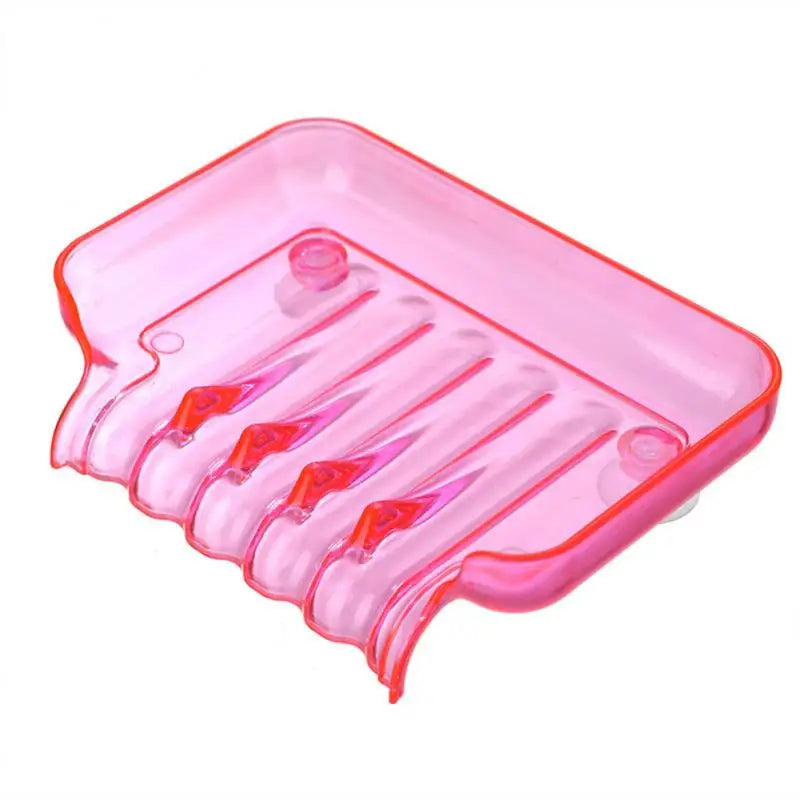Zhang Ji Bunte Wasserfall-Seifenschale – Kunststoff-Seifenhalter mit Saugnapf für Bad & Küche Kaufschwan® Rosa