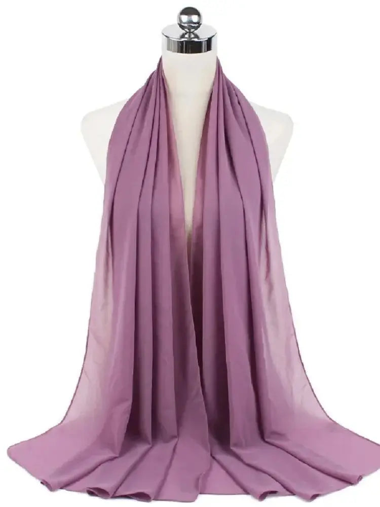 Damen Hijab aus Chiffon – Sofort Tragbares Kopftuch | Einfarbiger Instant Hijab Schal, Arabischer Wrap & Islamischer Schal