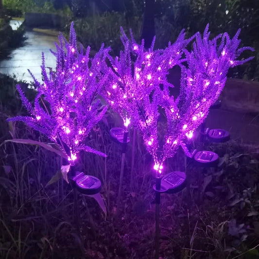 Outdoor Solar Lavendel Lichter – IP65 Wasserdichte Solar Gartenlampen für Rasen, Hof, Hochzeit & Außenbereich Kaufschwan® 2er Set