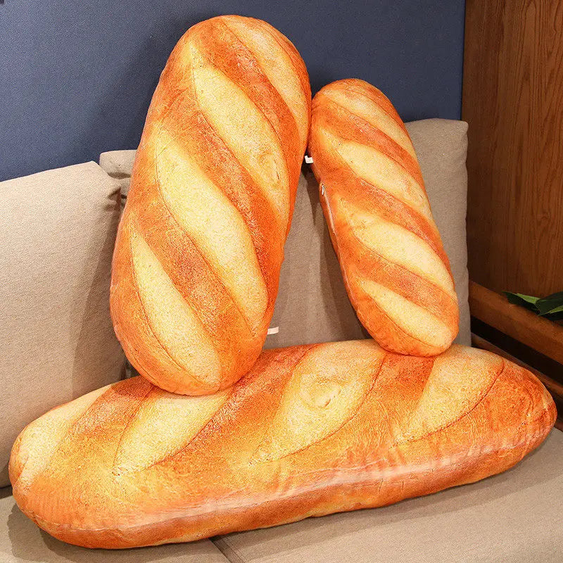 Französisches Baguette Plüschkissen | Weiches Gefülltes Lebensmittel Plüschie | 20-100cm | Partydeko, Schlafbegleiter & Geschenk Kaufschwan®