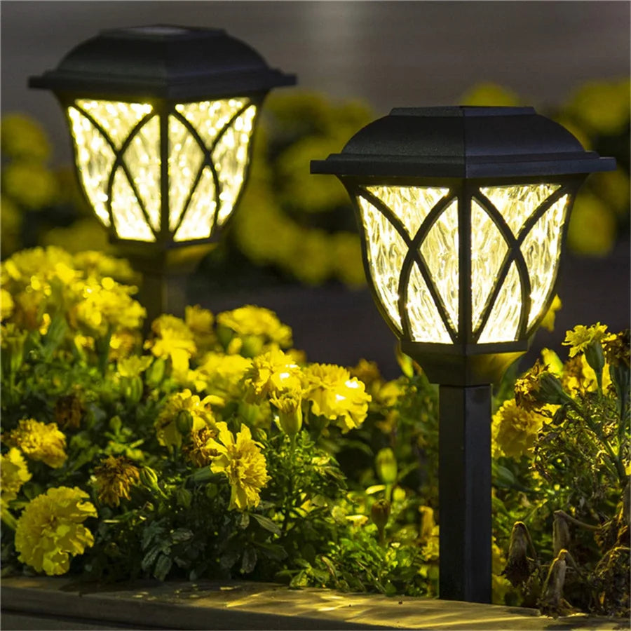 Outdoor LED Solar Rasenlampen 2 Stück – Wasserdichte Weg- & Hofleuchten für Garten- und Landschaftsbeleuchtung Kaufschwan®