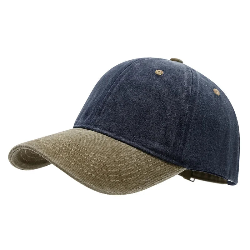 Vintage Washed Baseballkappe | Herren & Damen Farblich Abgestimmte Baseballcap | Lässige Snapback Hip Hop Baseballcap für Frühling & Sommer