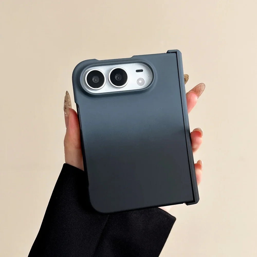 Luxuriöse Schlanke Schutzhülle mit Farbverlauf für iPhone Duo – Matte Hart-PC-Hülle mit Stoß- und Scharnierschutz Kaufschwan®