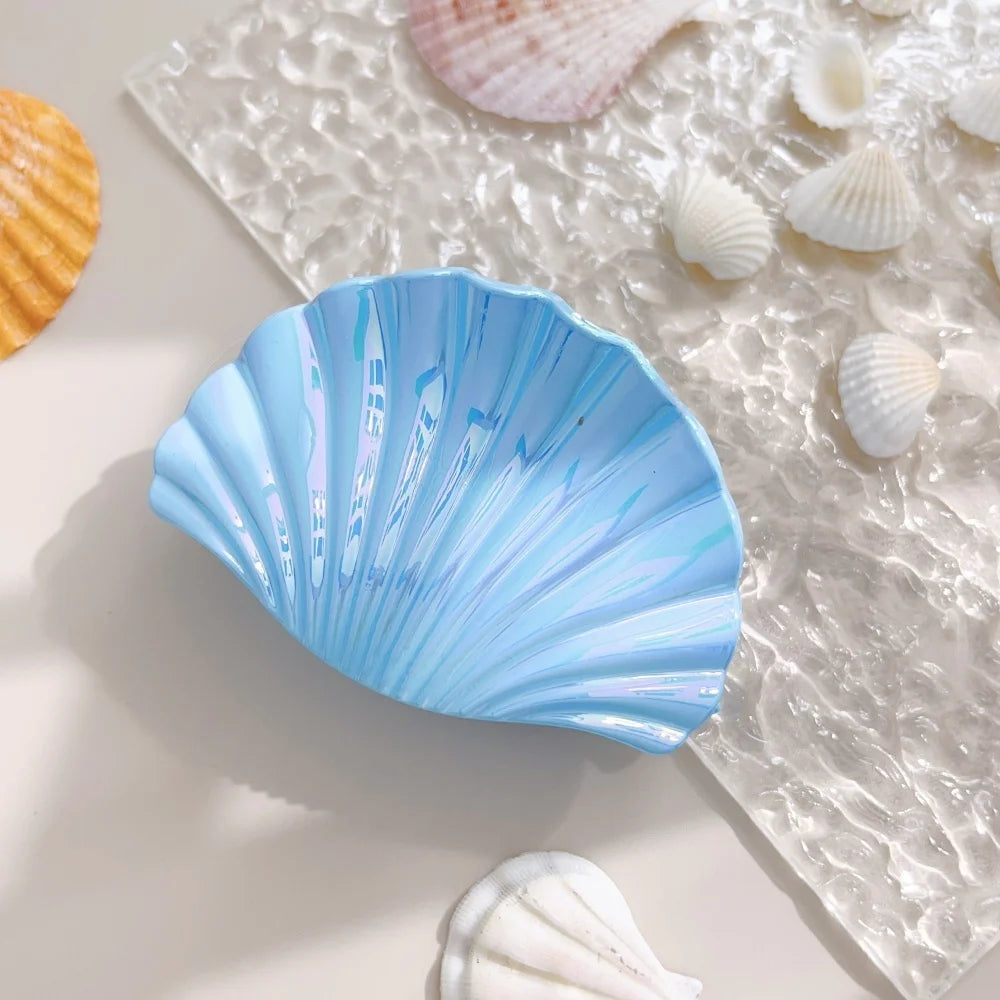 Farbverlauf PVC Muschel-Haarklammern – Strandurlaub Accessoires Kaufschwan® Blau