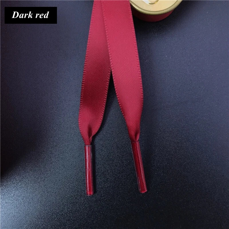 Satin Schnürsenkel aus Seidenband – Flache Modische Laces für Damen Sneaker & Stiefel | Elegante Schuhbänder in 80/100/120/150cm Kaufschwan®