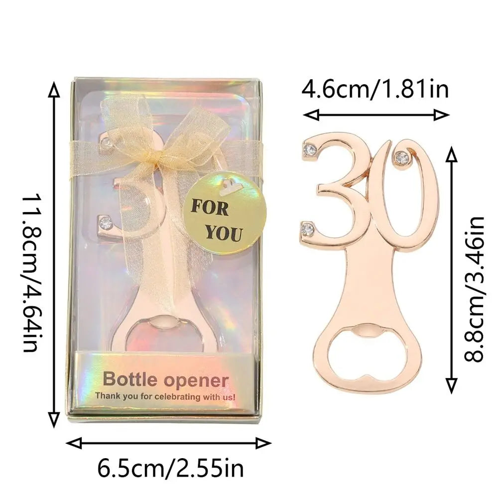 Zahlen Flaschenöffner – Kreatives Party Geschenk für Geburtstag & Jubiläum Kaufschwan® 30