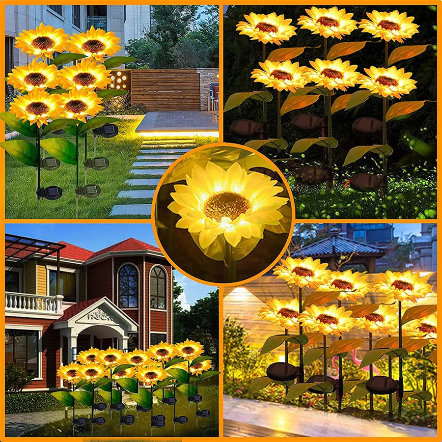 Kreative Solar-Sonnenblumen-Leuchte – 20LED Wasserdichte Außenlampe für Garten, Hof & Wegbeleuchtung Kaufschwan®