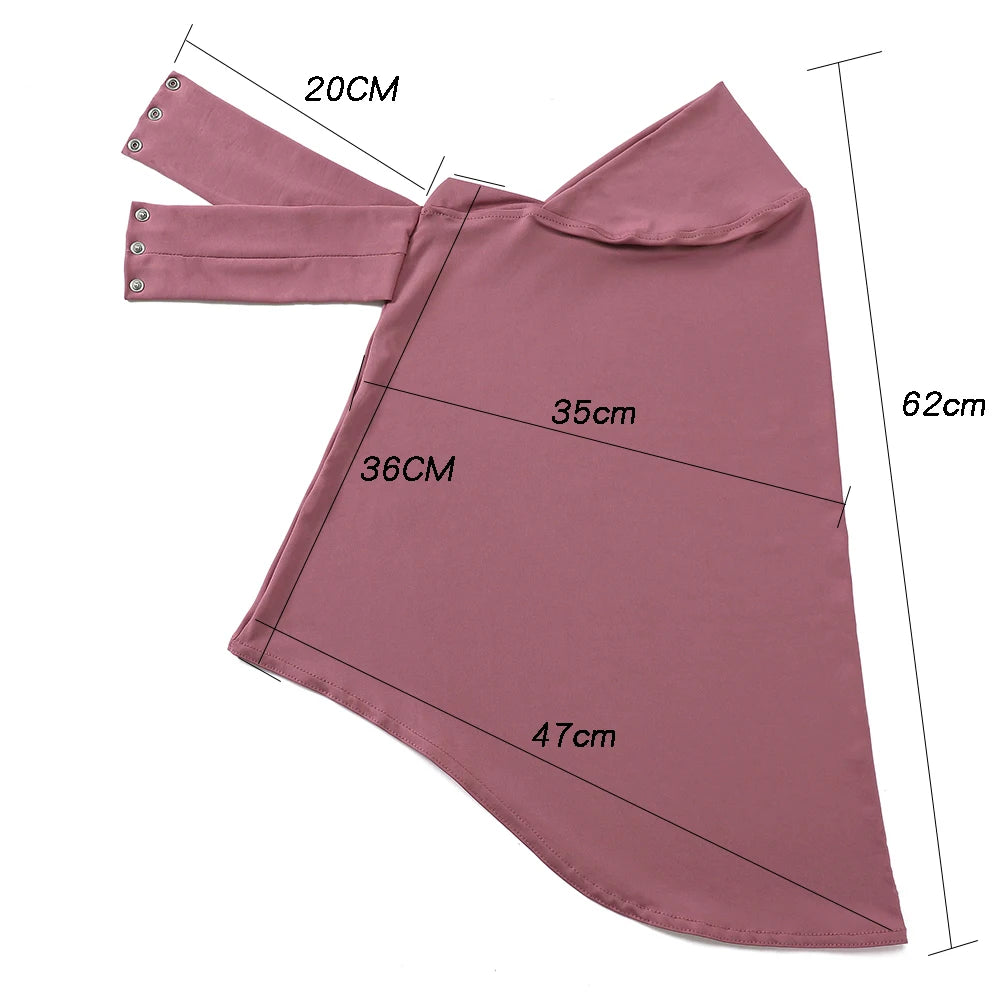 Schnellverschluss Hijab – Premium Jersey Schal mit Bändern & Knöpfen | Vollbedeckende Unterhaube Turban für Muslimische Frauen Kaufschwan®