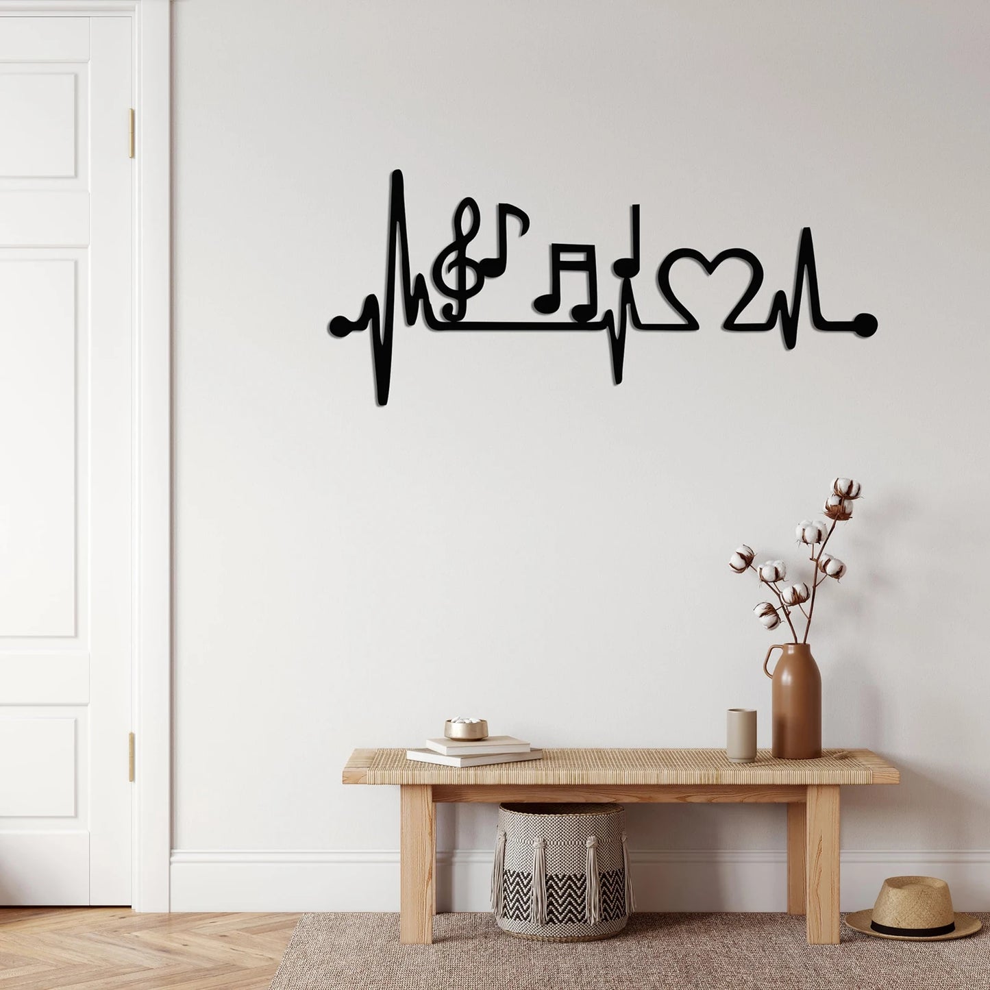 Musik Metall Wandbild – Stahl Wanddeko für Wohnzimmer & Außenbereich