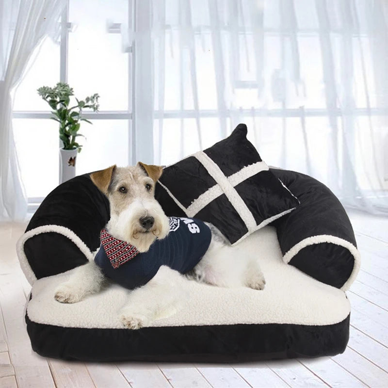 Klassisches England Haustierbett – Weiches Warmes Hunde- & Katzen Sofa Nest Kaufschwan®