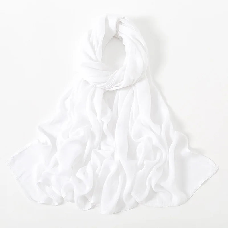 Damen Hijab Schal aus Baumwolle, Rayon & Modal – Großformat 190×85cm | Muslimisches Kopftuch, Eleganter Turban & Umschlagtuch