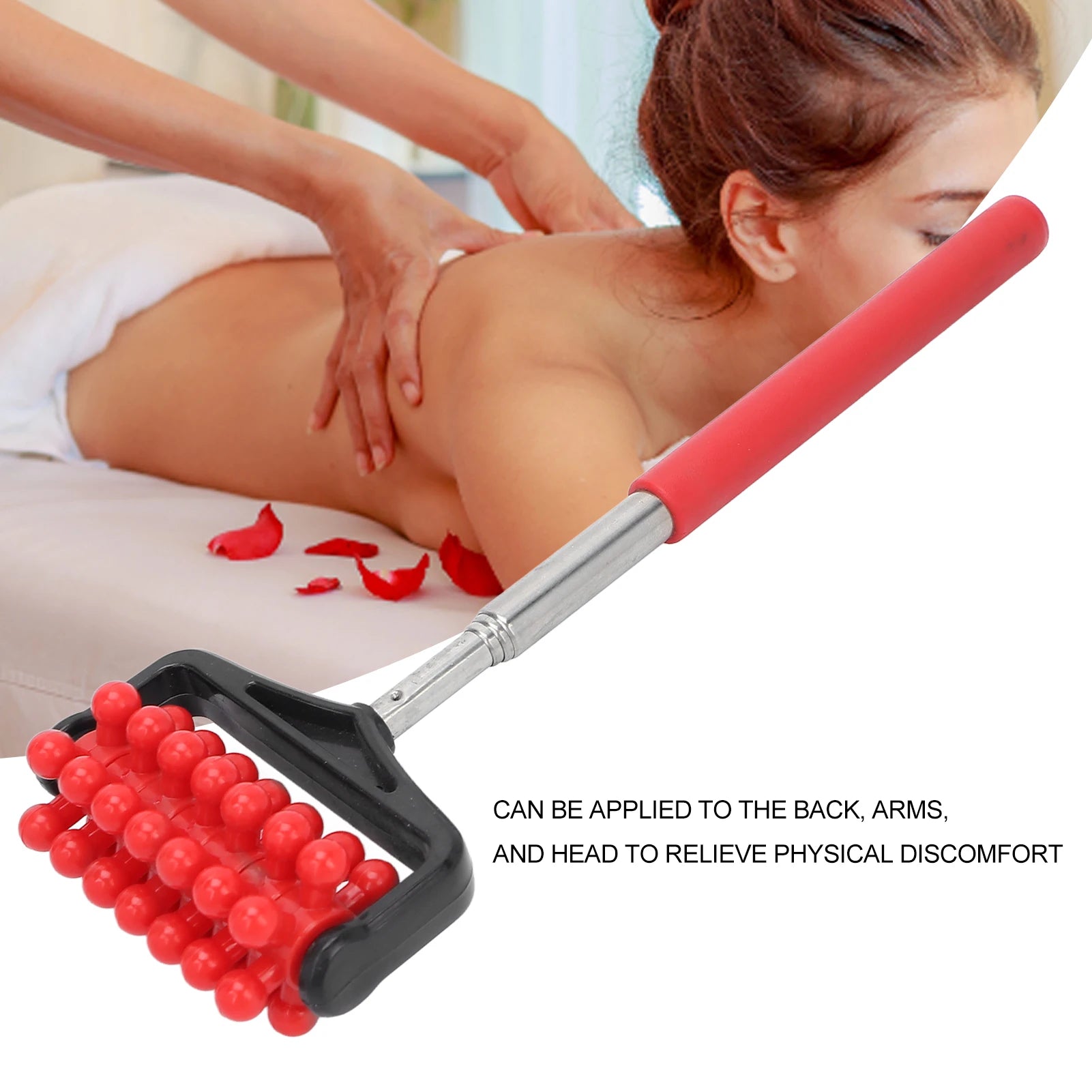Verstellbarer Rückenroller | Teleskop-Massager für Rücken, Kopf, Arme & Muskelentspannung | Ausziehbarer Massage- & Kratzstab Kaufschwan®