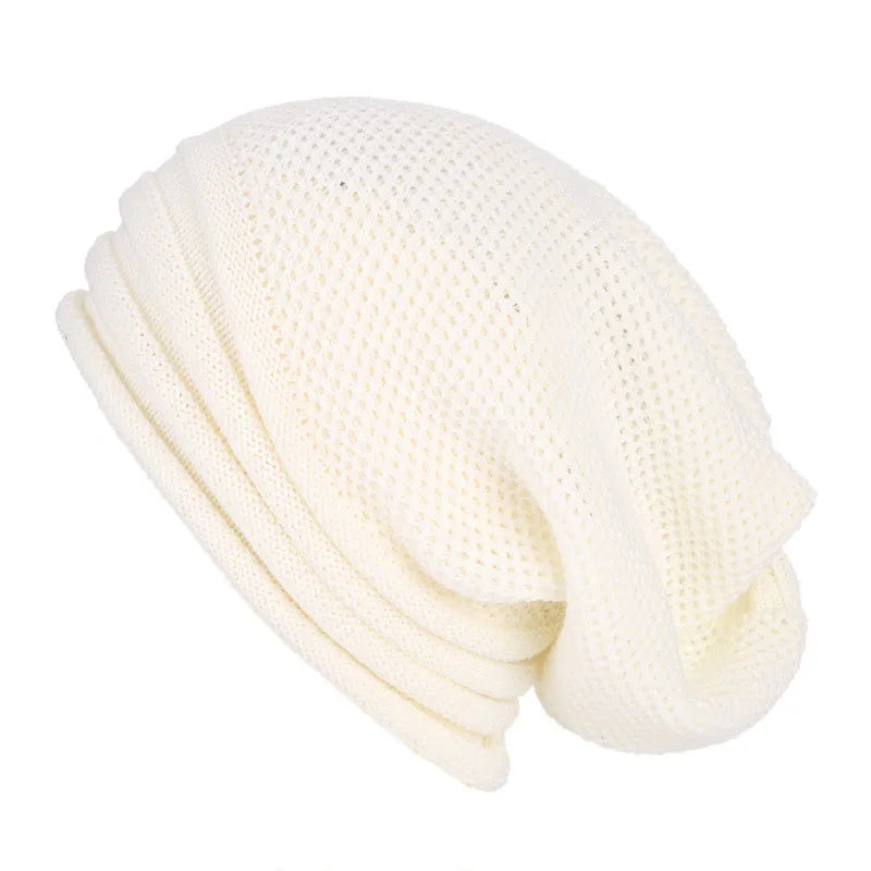 Winter Slouchy Beanie Mütze – Oversize Woll-Strickmütze für Damen & Herren | Warme Baggy Mütze für Ski & Alltag Kaufschwan® Weiß