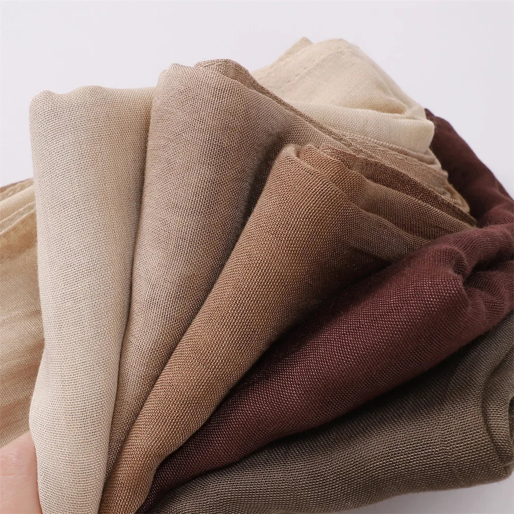 Damen Hijab Schal aus Baumwolle, Rayon & Modal – Großformat 190×85cm | Muslimisches Kopftuch, Eleganter Turban & Umschlagtuch Kaufschwan®