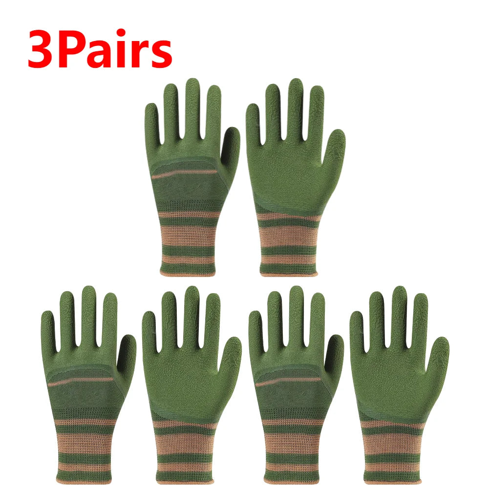 Dornenfeste Gartenhandschuhe Atmungsaktiv Schutz Handschuhe für Rosen Kaktus Gartenarbeit 1–10 Paar/Set Kaufschwan® 3 Paar