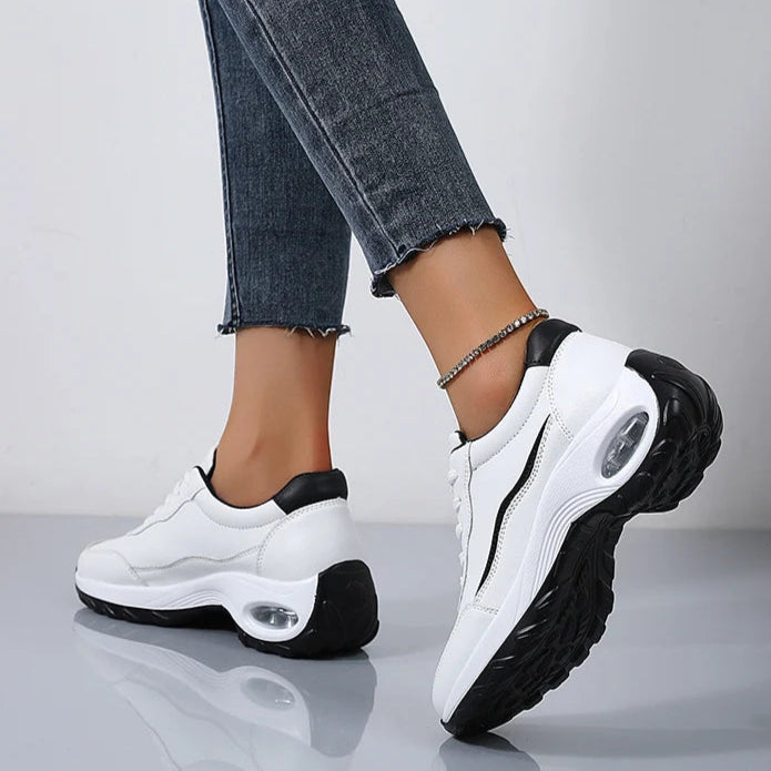 Damen Plateau-Sneaker – Designer Luxus Schuhe | Chunky Wedges Sportschuhe für Freizeit, Wandern & Alltag Kaufschwan®