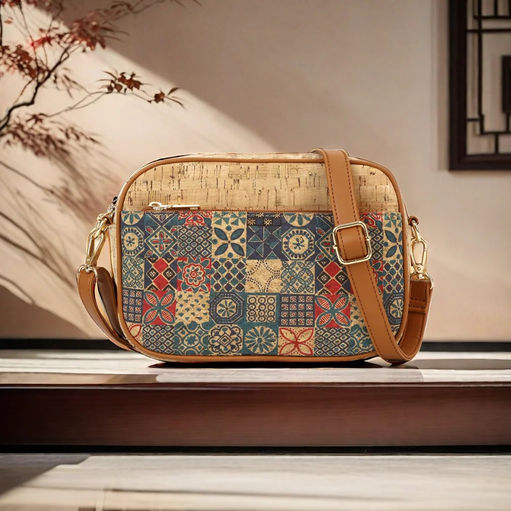 Vintage Blumenprint Crossbody Tasche – Damen Ethno Schultertasche mit Baumrindenmuster | Vielseitige Casual Handtasche Kaufschwan®