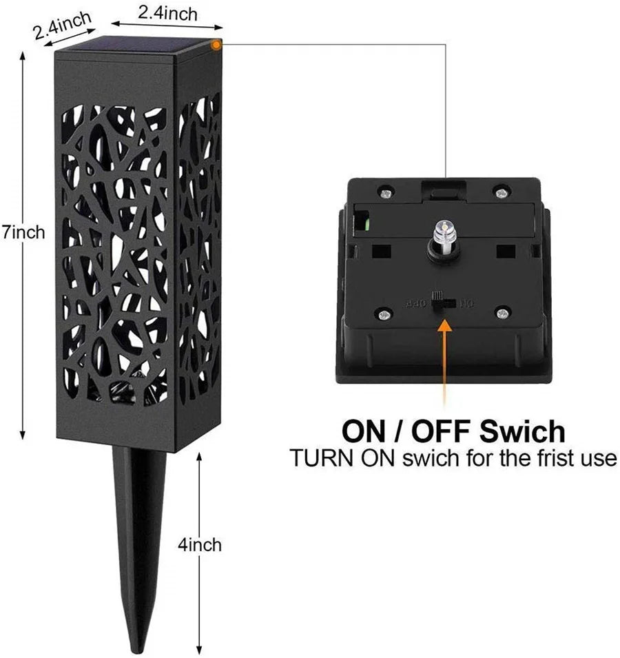 LED Solar Gartenleuchten 2/6 Stück – Wasserdichte Außenlampen mit Hohlmuster für Weg, Terrasse & Hofdekoration Kaufschwan®