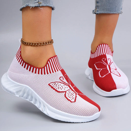 Frühling Damen Slipper – Bequeme, Atmungsaktive, Leichte & Langlebige Freizeitschuhe | Einfach zum Hineinschlüpfen Kaufschwan® Rot 40