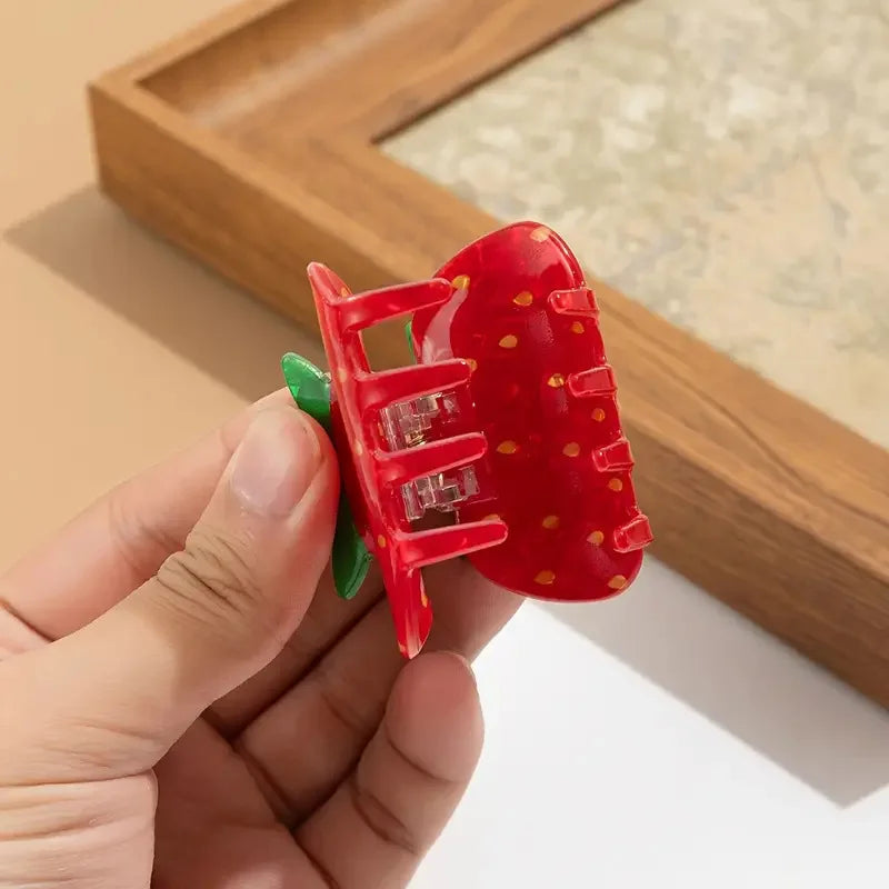 Niedliche Kleine Erdbeer-Haarklammer – Mini Clip für Half-Up und Pferdeschwanz Kaufschwan®