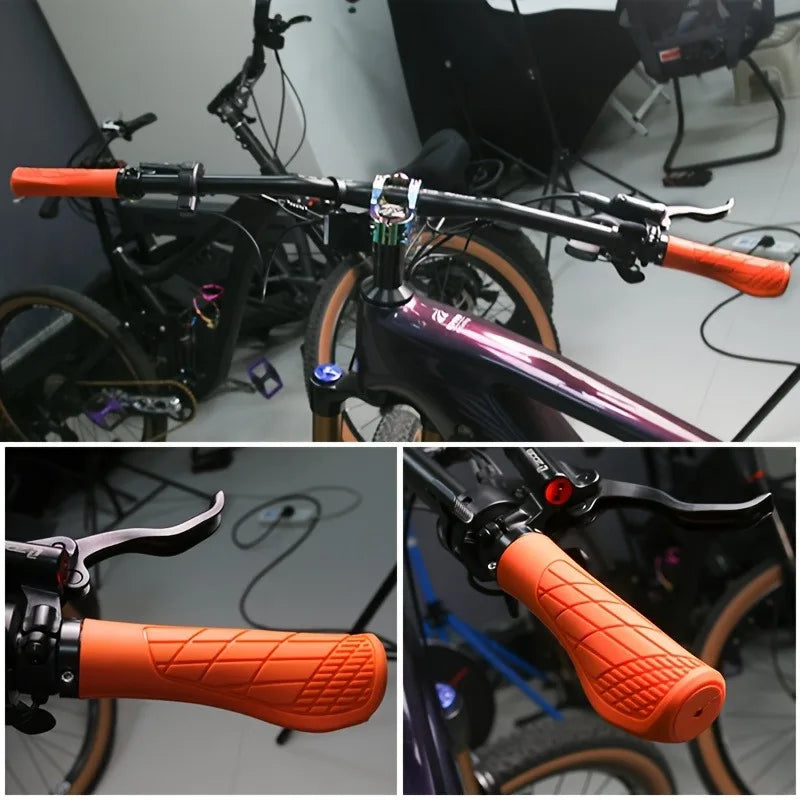 1 Paar Fahrrad Lenkergriffe – Stoßdämpfende Ergonomische Lock-On MTB Griffe für Mountainbikes & Rennräder Kaufschwan®