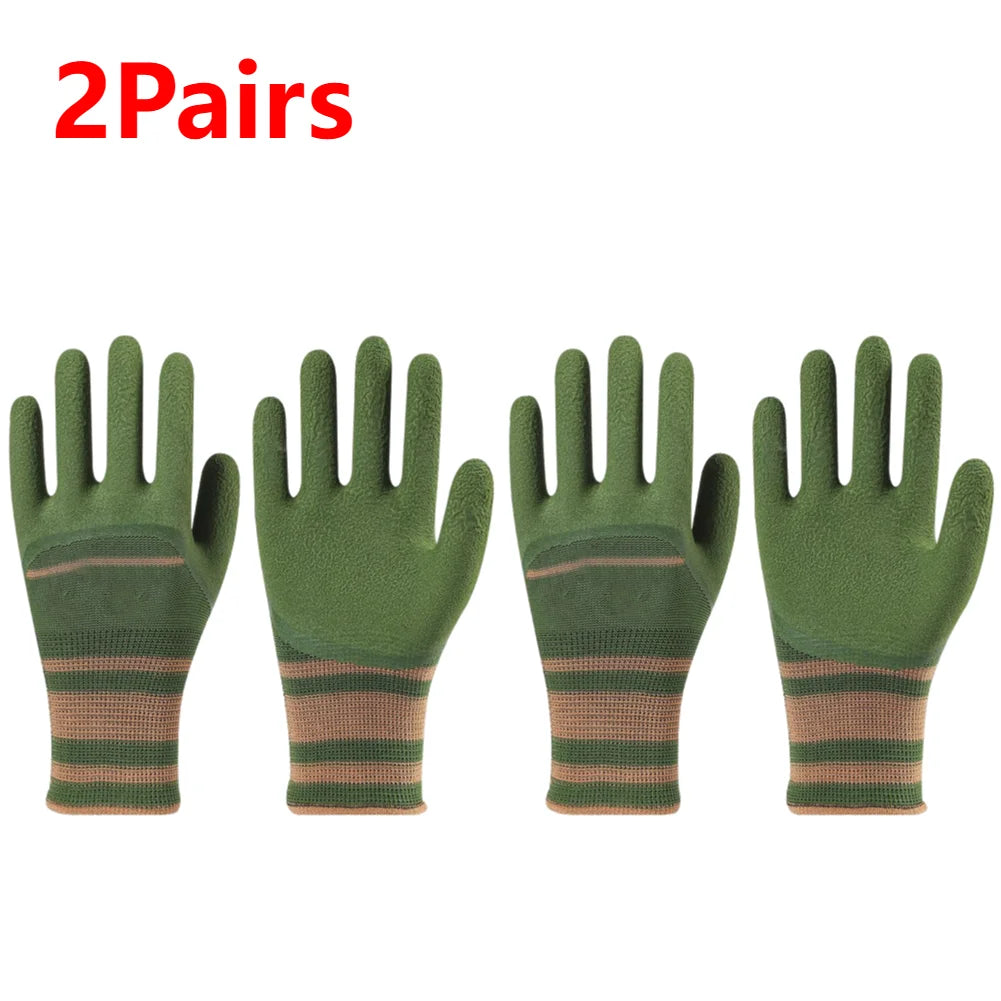 Dornenfeste Gartenhandschuhe Atmungsaktiv Schutz Handschuhe für Rosen Kaktus Gartenarbeit 1–10 Paar/Set Kaufschwan® 2 Paar