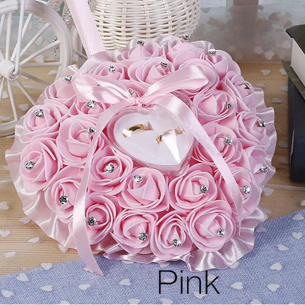 Rosen Ringkissen Hochzeit – Eleganter Ringhalter für Paare Kaufschwan®