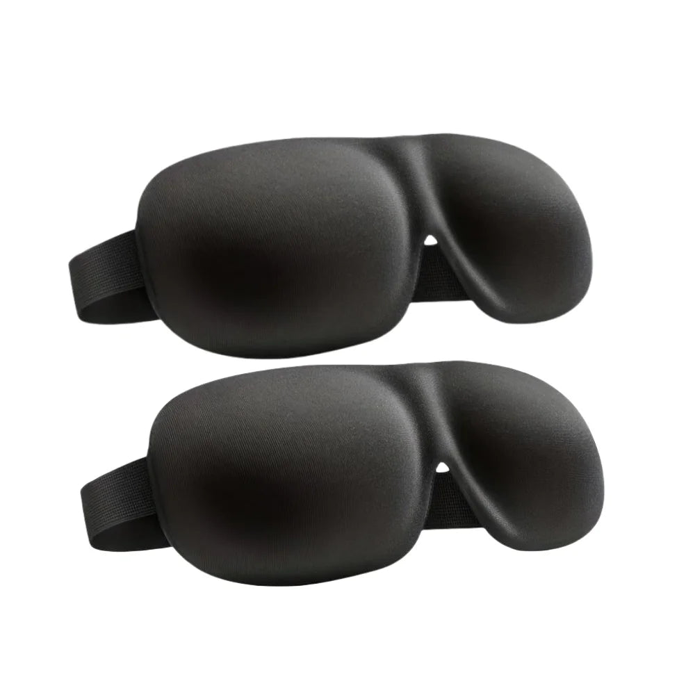 3D Schlafmaske mit Kontur | 100% Lichtblockierende Augenmaske | Ultrasofte, Hautfreundliche & Atmungsaktive Augenabdeckung für Schlaf, Reisen & Yoga Kaufschwan® 2 Stück