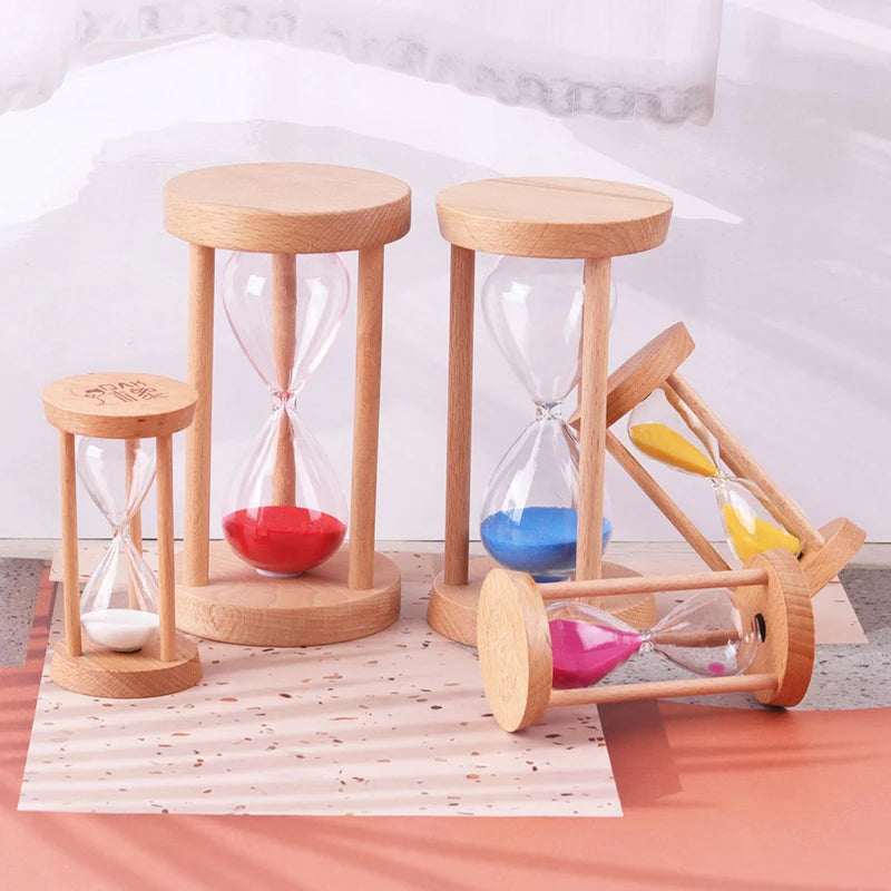 Holz Sanduhr Timer – Kreative Schreibtisch Dekoration & Moderne Wohn Sanduhr Geschenkidee