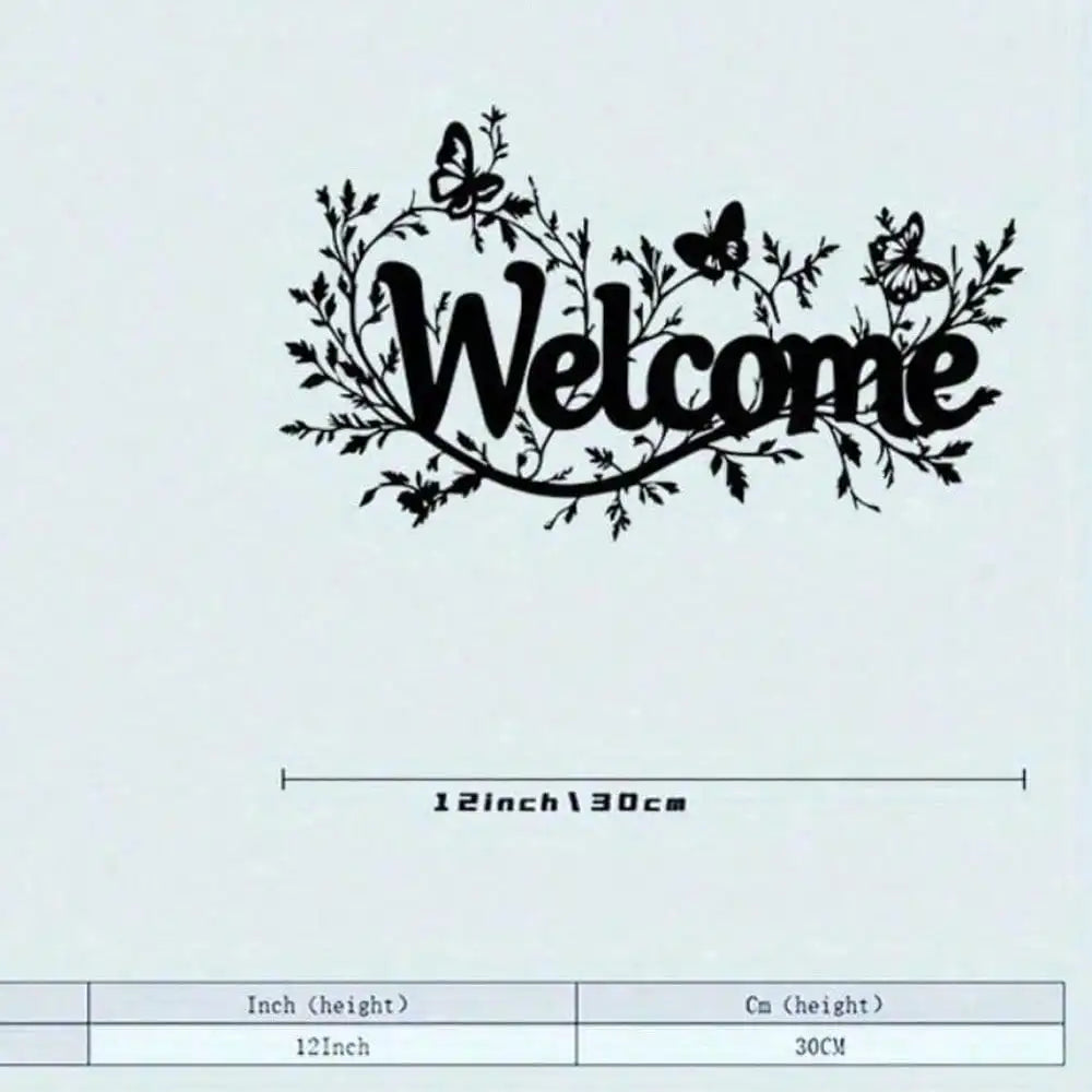 Blumen Welcome Metall Wanddeko – Modernes Rostfreies Weihnachts Dekor Kaufschwan®