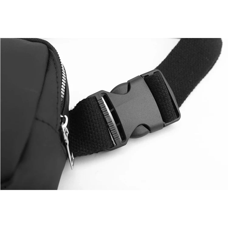 Unisex Schwarze Gürteltasche – Verstellbarer Schultergurt | Outdoor Crossbody Brusttasche, Langlebig & Modisch Kaufschwan®