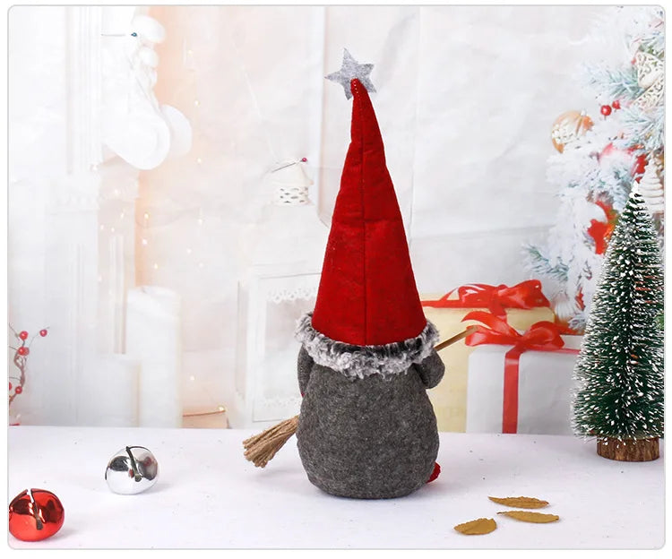 Weihnachten Faceless Wichtel mit Rotem Hut – Stehende Rudolf Zwergpuppen | Weihnachtsdeko & Geschenk-Set