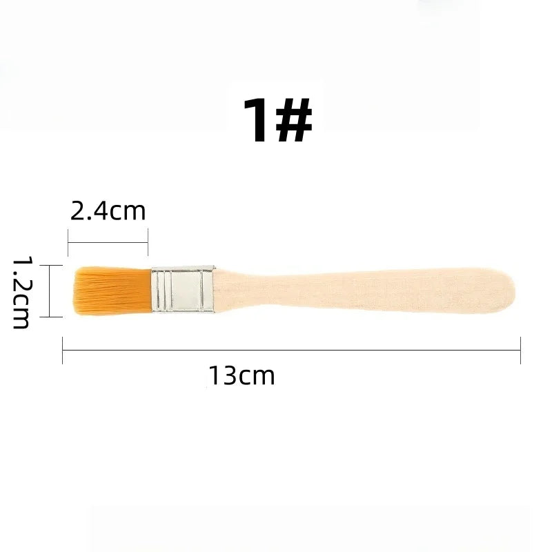 Nylon Pinsel Set – Holzgriff Flachpinsel für Öl- und Acrylmalerei Kaufschwan® Pinsel 1 10 Stück
