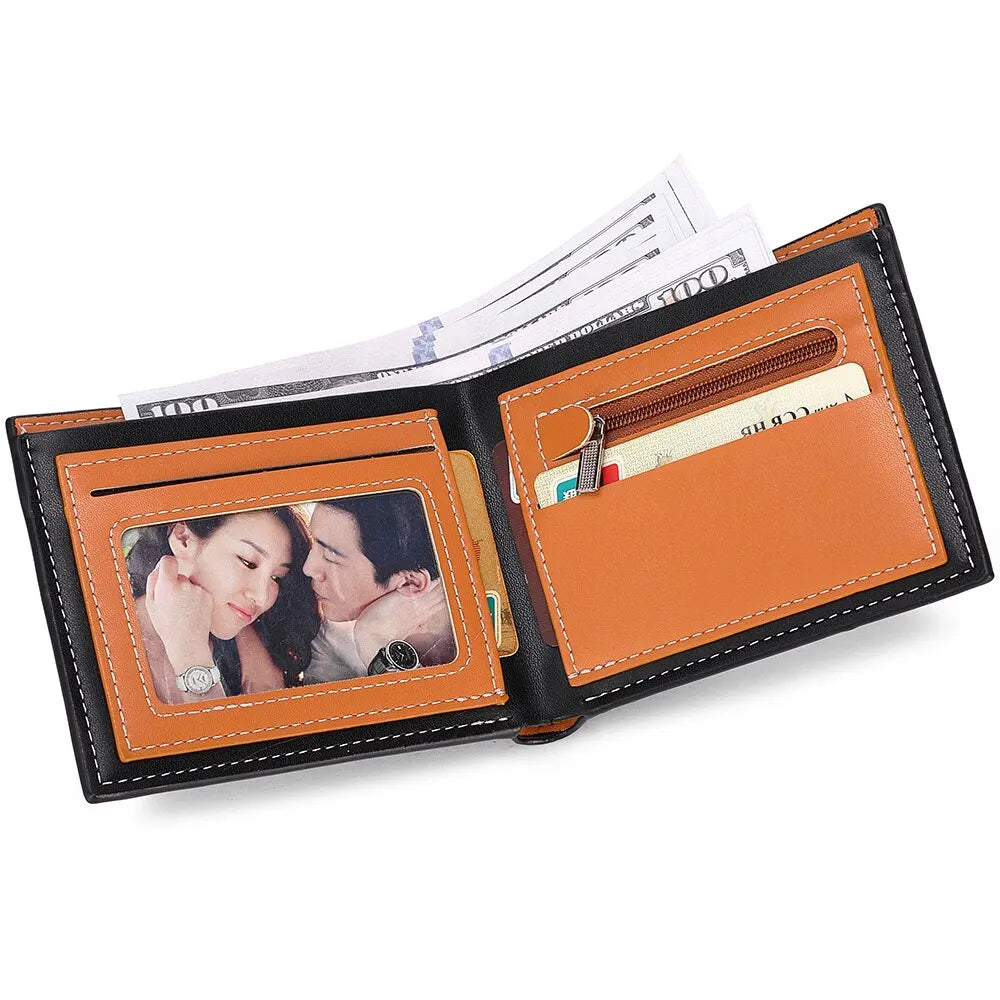 Herren Geldbörse in Carbonfaser Optik – Kompakte Kurzbörse | Kartenetui mit Integriertem Reißverschluss & Münzfach Kaufschwan®