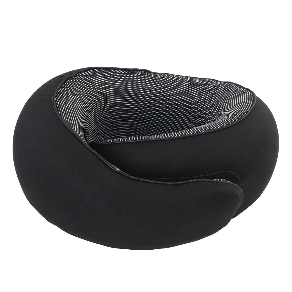 Tragbares U Förmiges Memory Foam Kissen – Weiches Nackenstützkissen für Reisen und Ruhepausen Kaufschwan® Schwarz