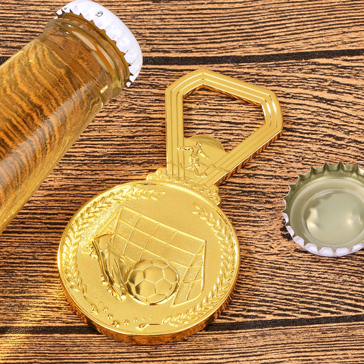 Fußball Medaillen Flaschenöffner – Bronze/Grau/Gold Geschenk für Männer Kaufschwan®
