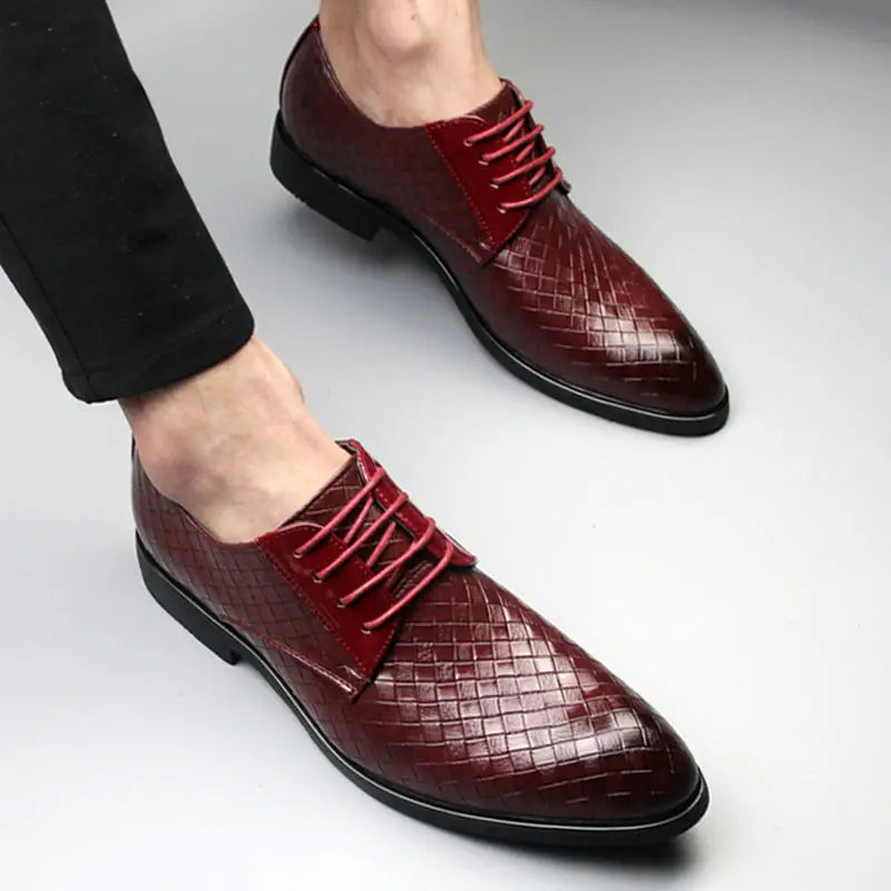Herren Schnürschuhe Herbst/Winter – Elegante Spitzleder-Businessschuhe | Formelle Schuhe für Büro, Party & Feier zum Günstigen Preis Kaufschwan®