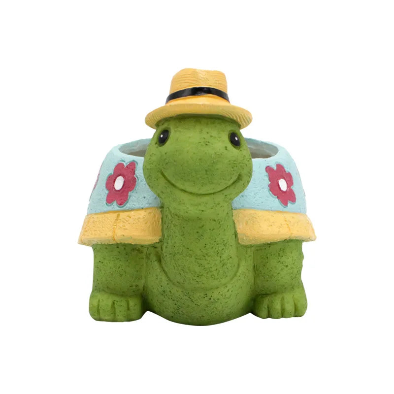 Cartoon Tier Sukkulenten Blumentopf – Niedlicher Schildkröten Pflanztopf | Desktop Wohndeko Ornament Garten Pflanzgefäß Kaufschwan®